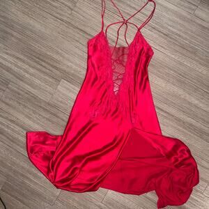 Victoria’s Secret Vintage Satin Nightgown Long with High Slit Medium